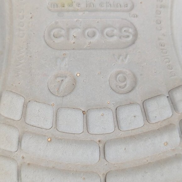 Crocs flip flops size 7 navy/gray - Picture 7 of 7